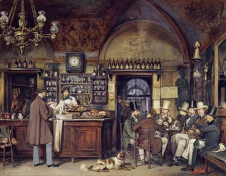 El Café Griego en Roma, 1856
